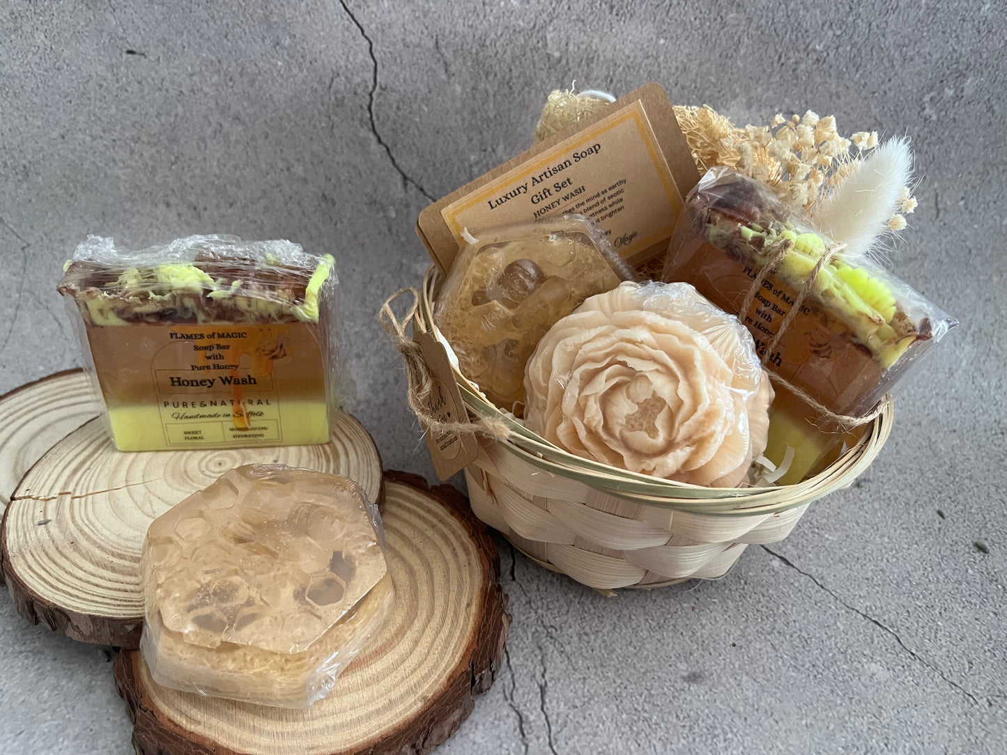 Luxury Artisan Soap Gift Set Honey Wash