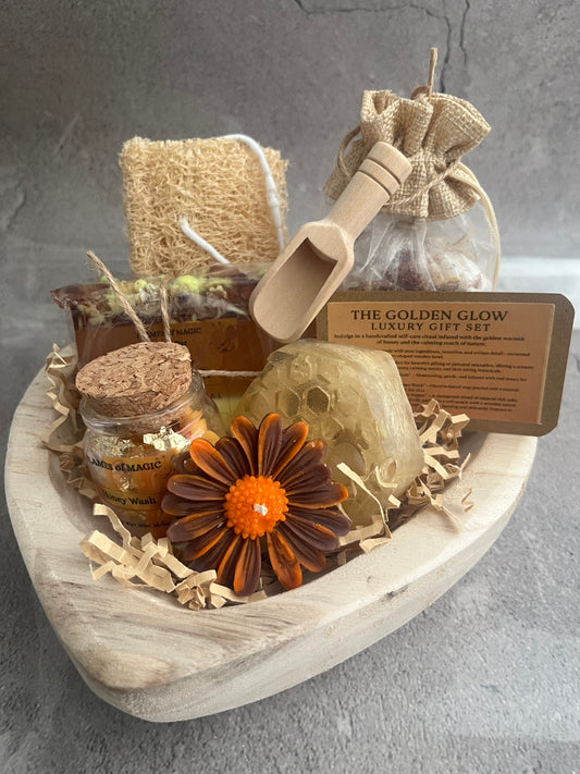 The Golden Glow Luxury Gift Set “Honey Wash “