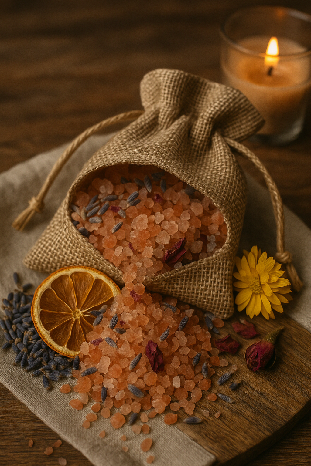 Aromatherapy Botanical Salt Sachet Levender