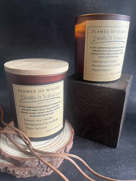 Luxury Soy Wax Vanilla&Tobacco candle