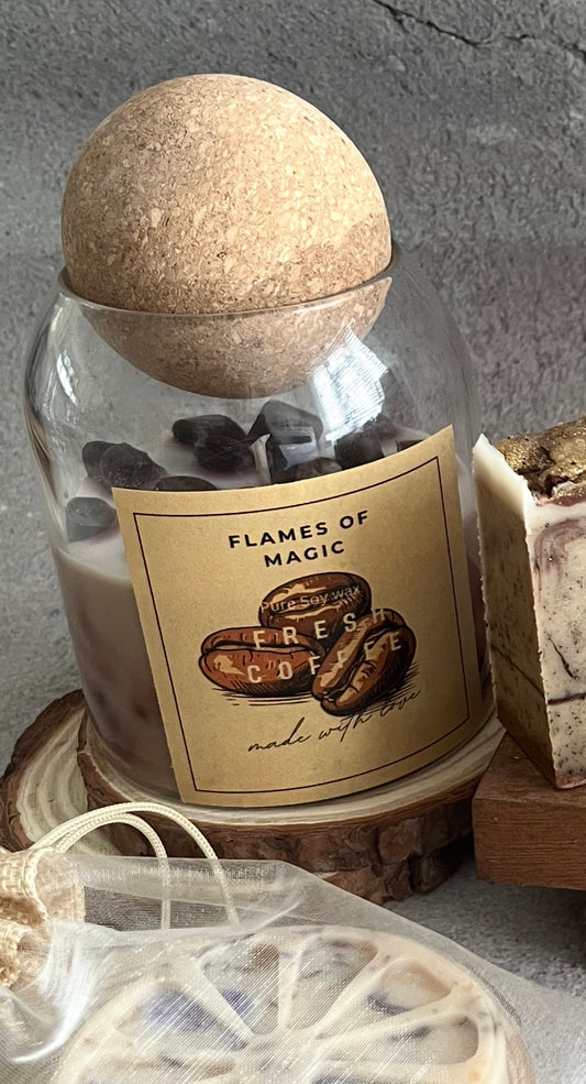Soy Wax Candle Fresh Coffee Cork Lid