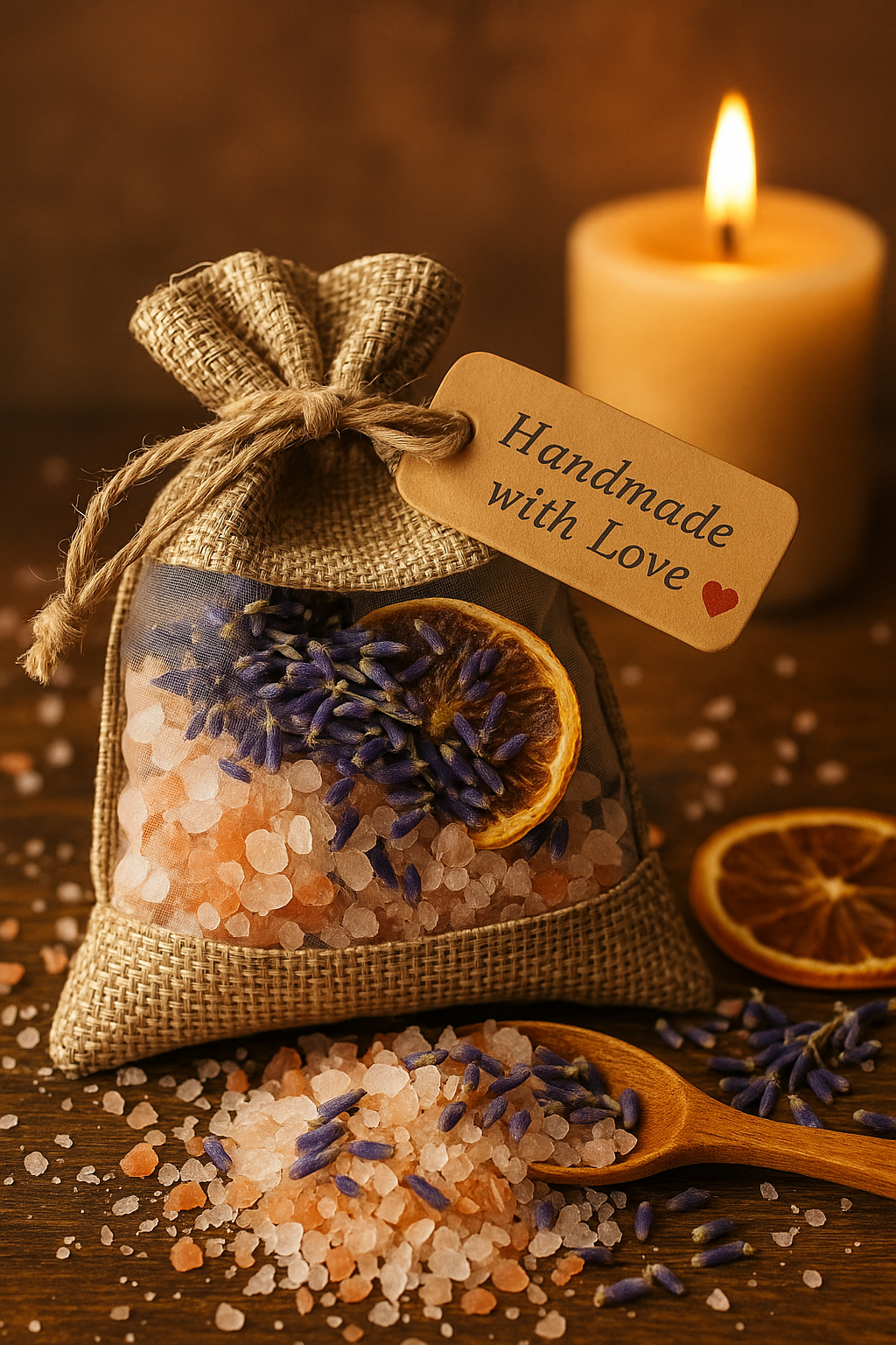 Aromatherapy Botanical Salt Sachet Levender
